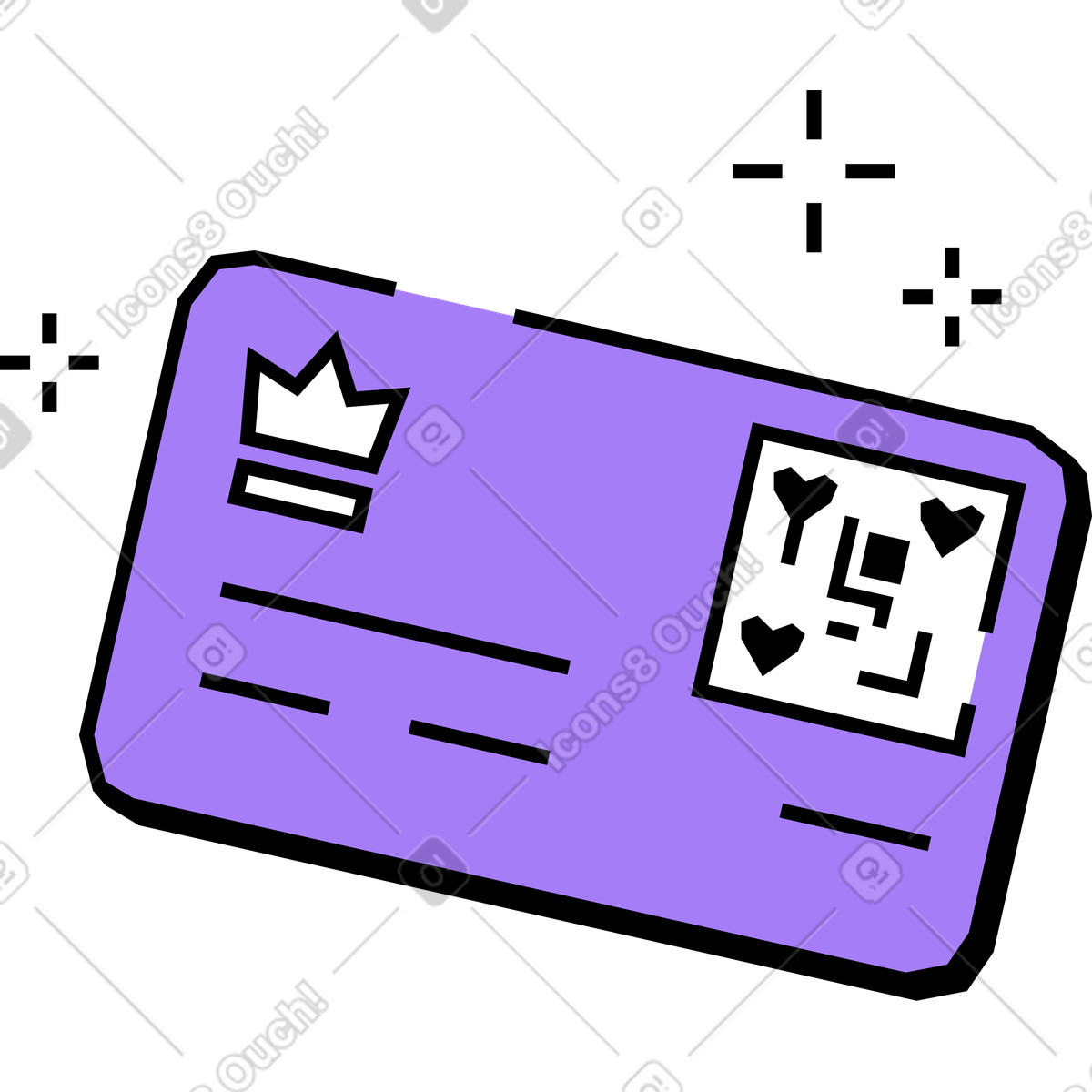 Illustration Carte de fidélité dans le style Amethyst à télécharger aux formats PNG, SVG