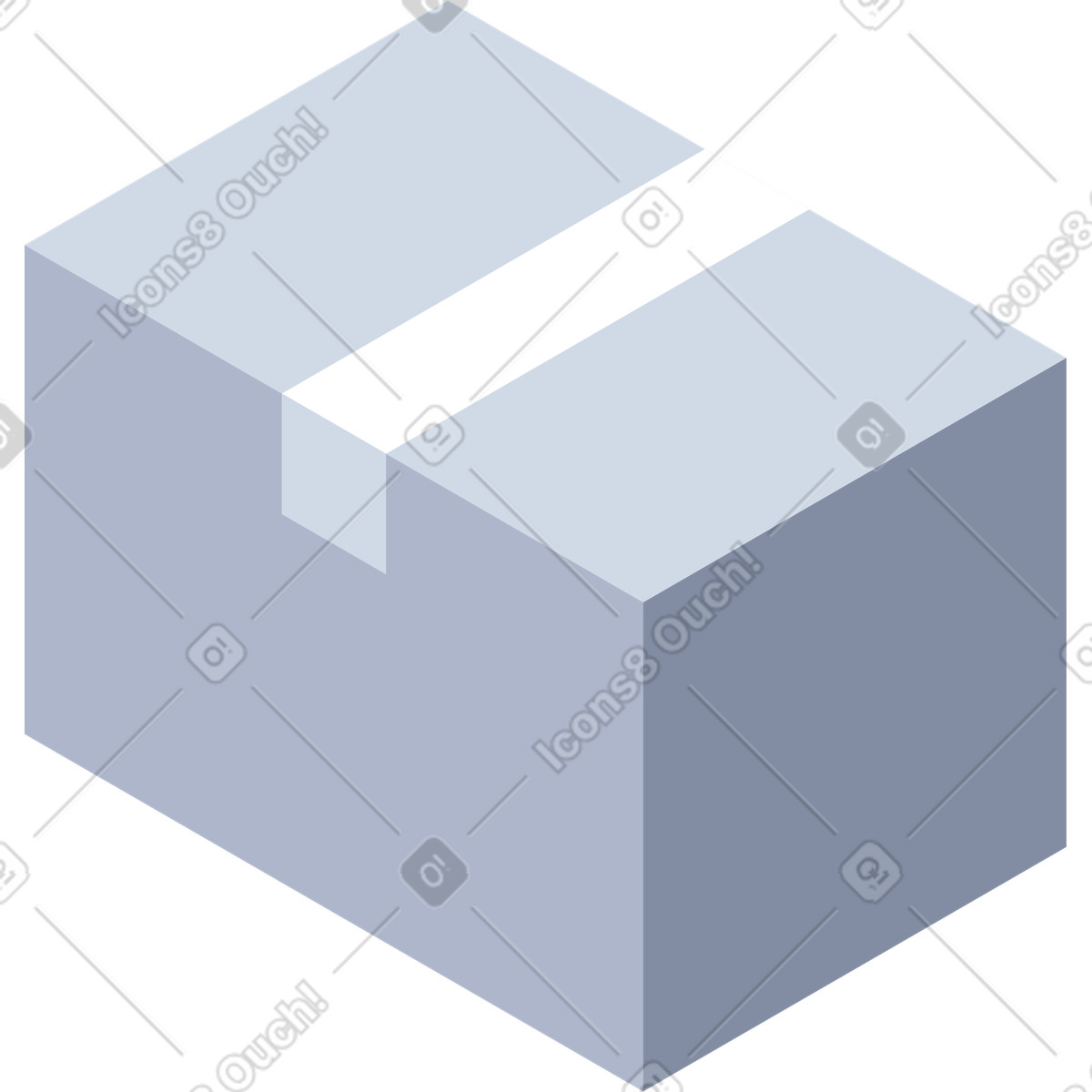 Delivery box, package illustration in System style download in PNG, SVG