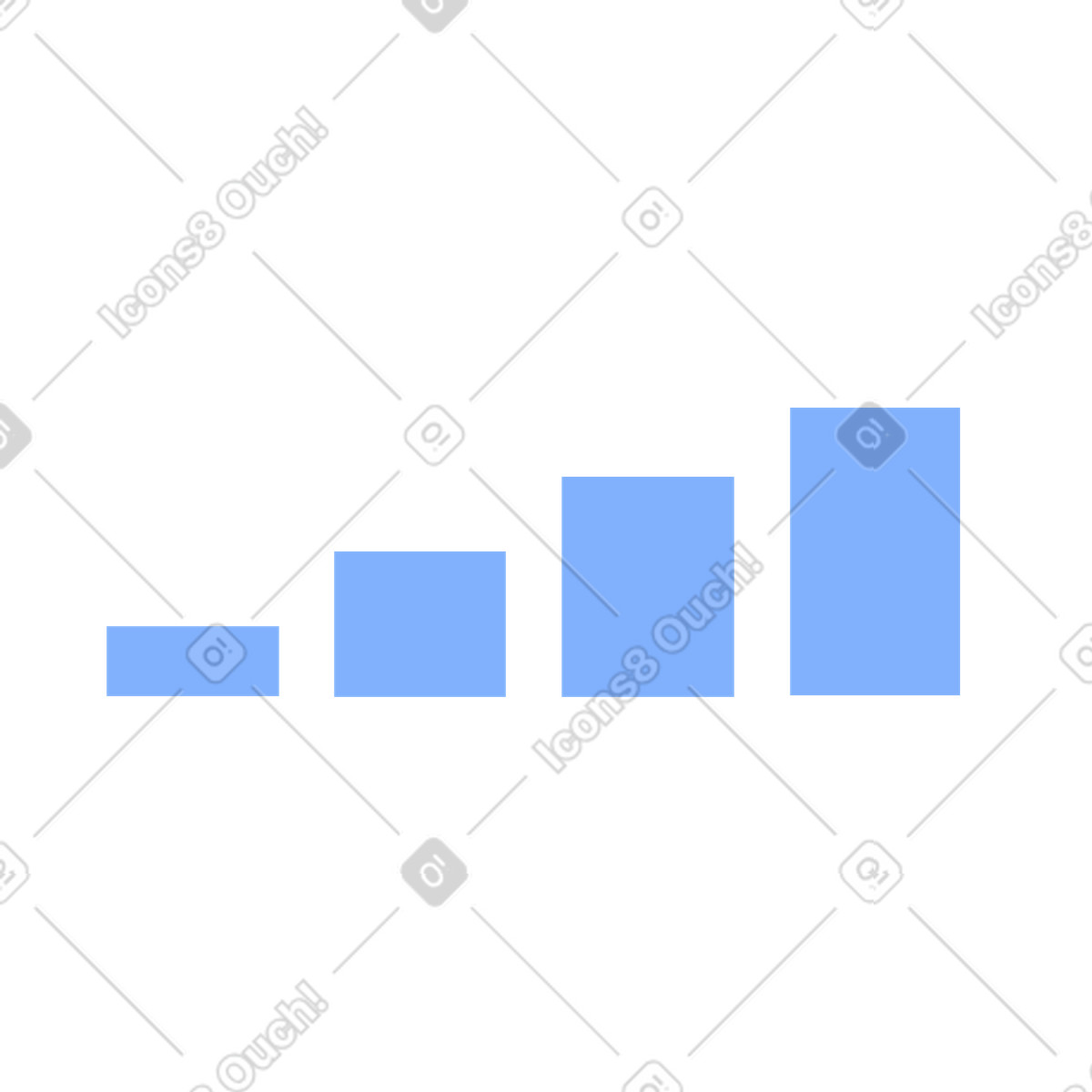 Growing chart animated illustration in Pablita style download in GIF, Lottie (JSON), AE
