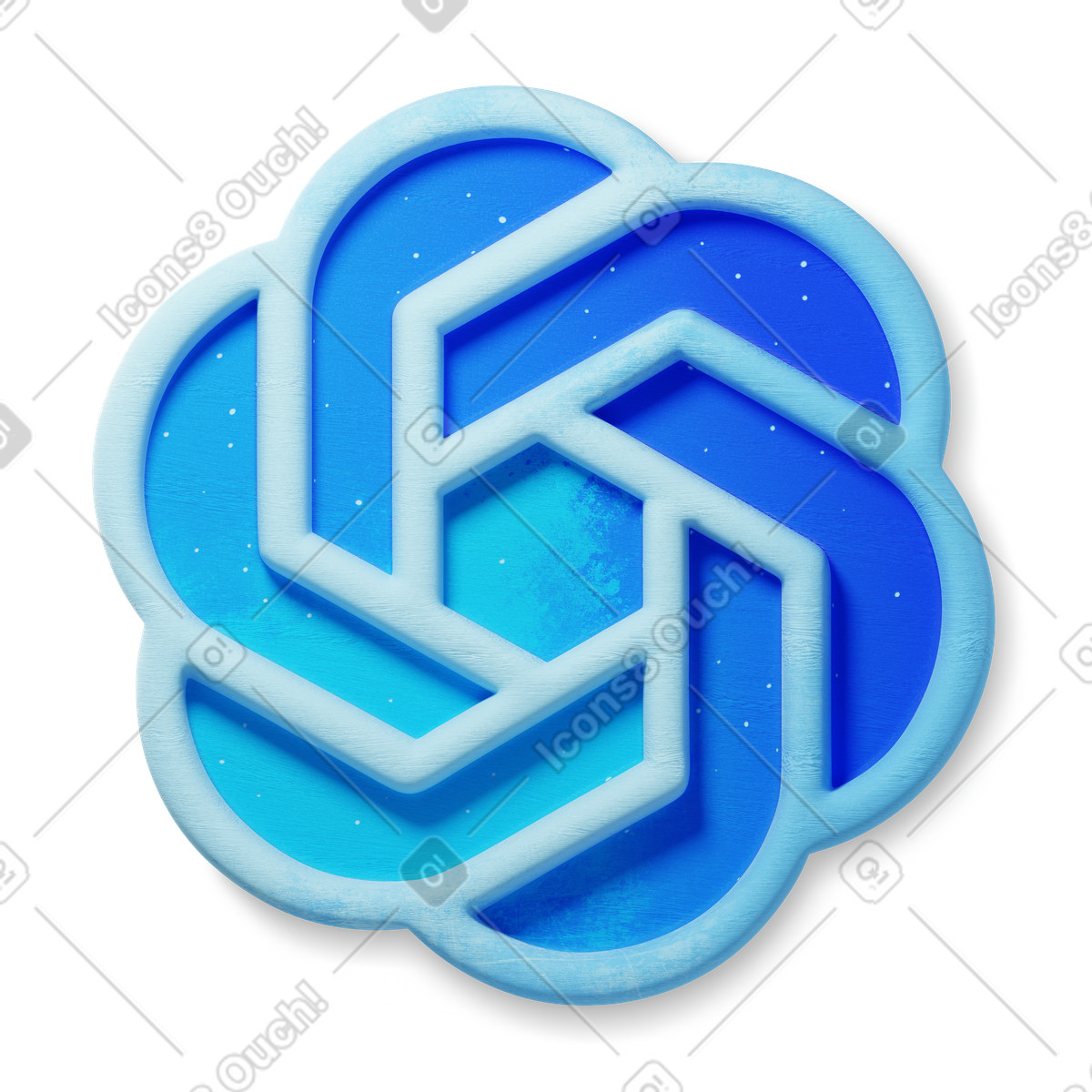 Chatgpt illustrazione in stile 3D Microsoft Fluent illustration scarica in PNG, SVG