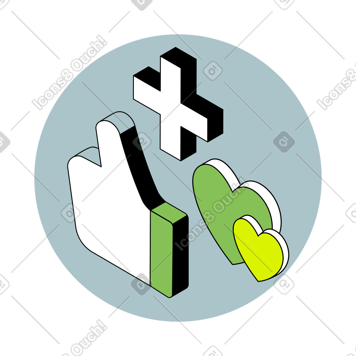 Isometrische social-media-interaktionen-Illustration im Isometric-Stil als Download in PNG, SVG