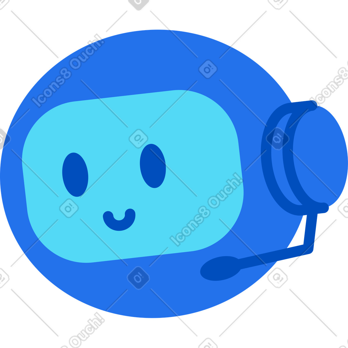 Chatbot-Illustration im Active-Stil als Download in PNG, SVG
