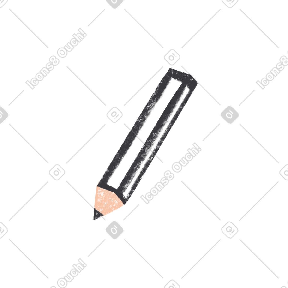 Illustration Black pencil dans le style Chalky à télécharger aux formats PNG, SVG