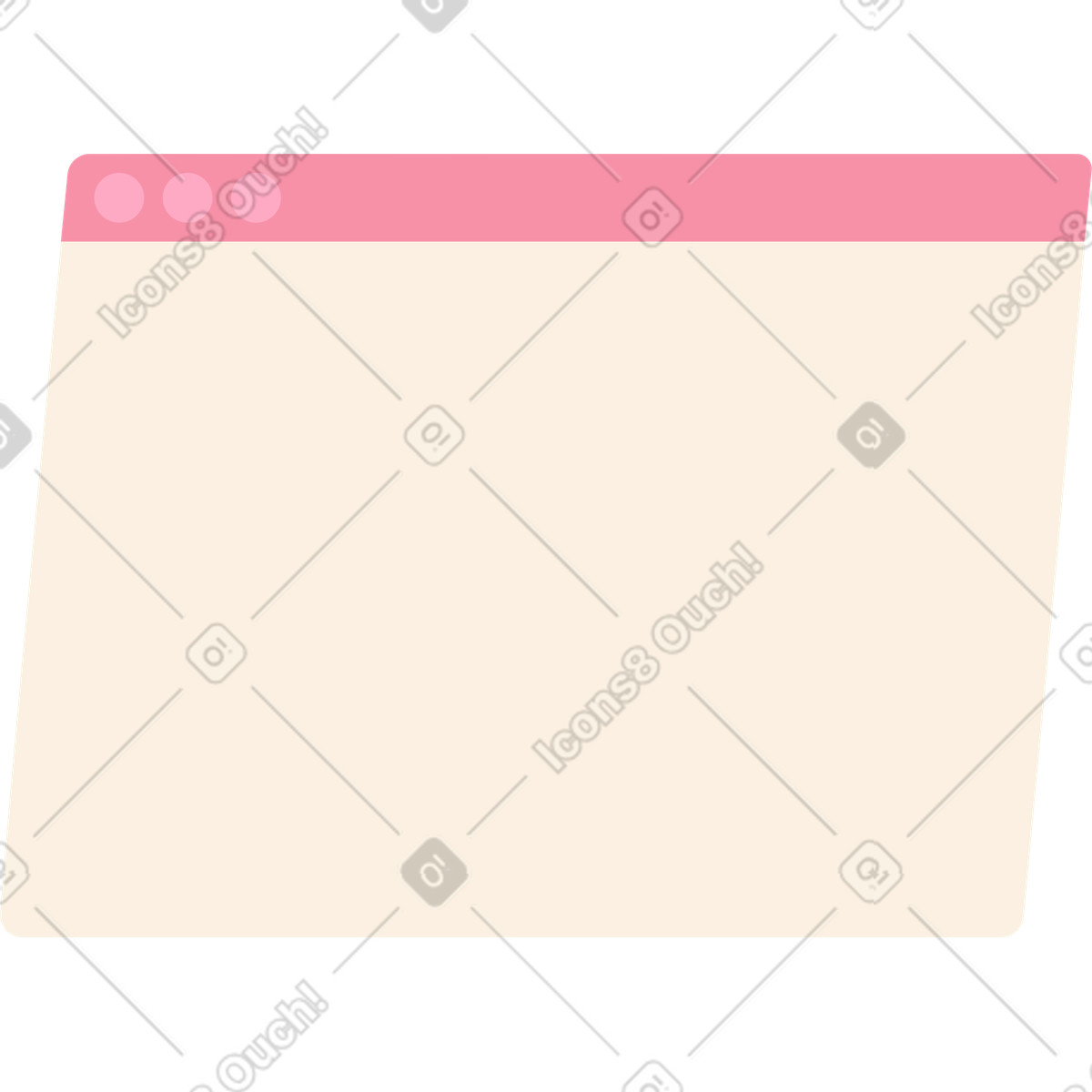Browser window illustration in Dizzy style download in PNG, SVG