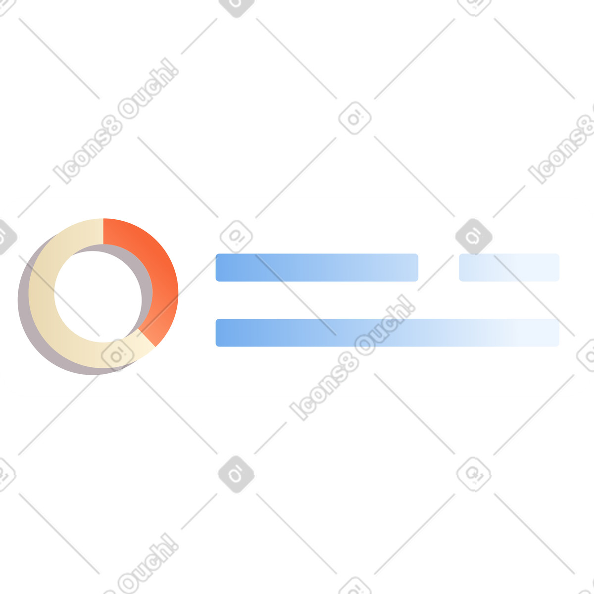 Silky スタイルの 分析機能付きカード のイラストをPNG、SVG形式でダウンロード