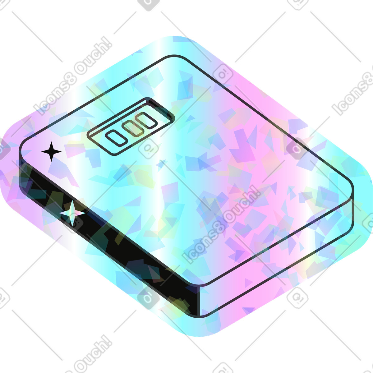 Illustration Balance dans le style Holostickers à télécharger aux formats PNG, SVG