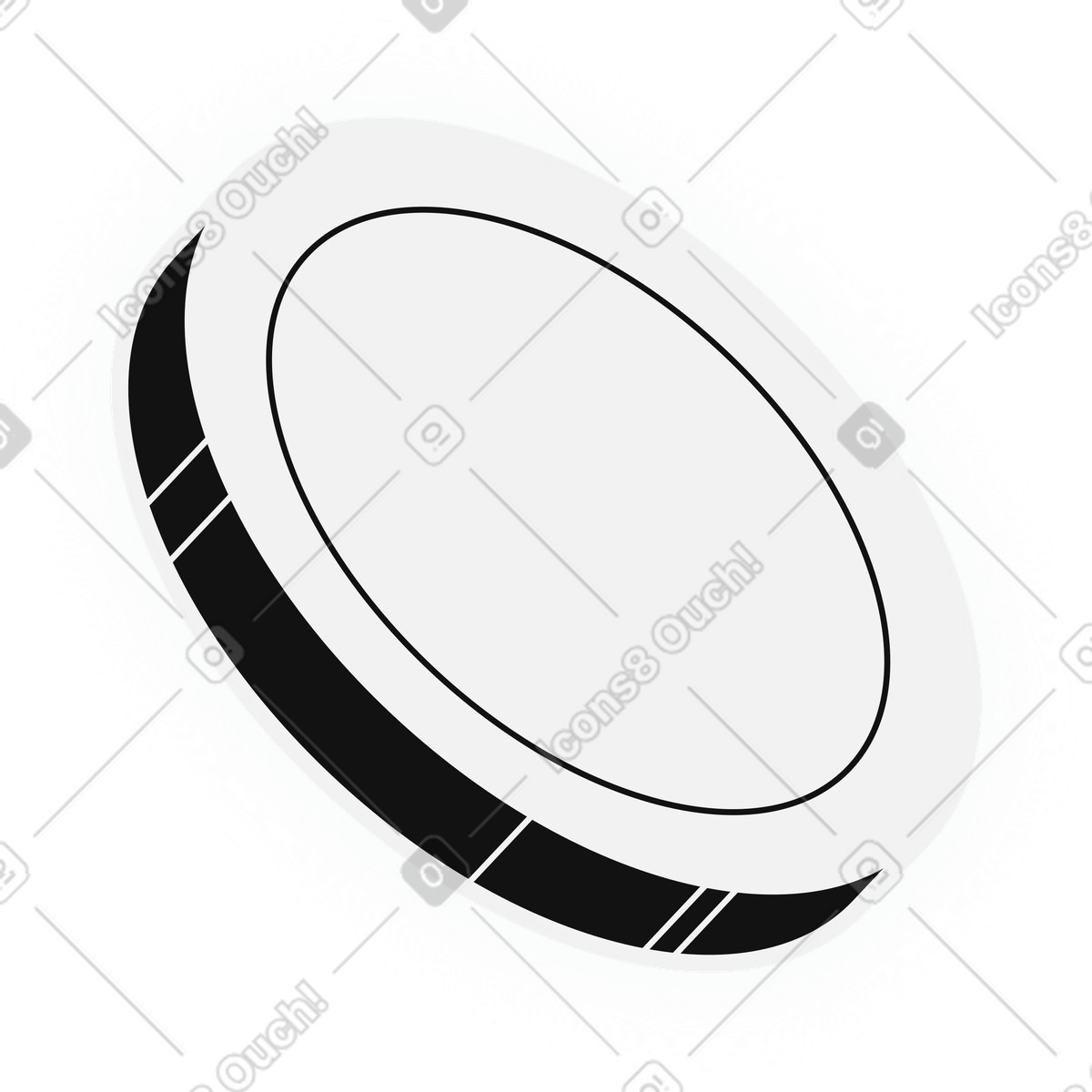 Иллюстрация Simple white coin icon payment в стиле Inverse — скачать в форматах PNG, SVG