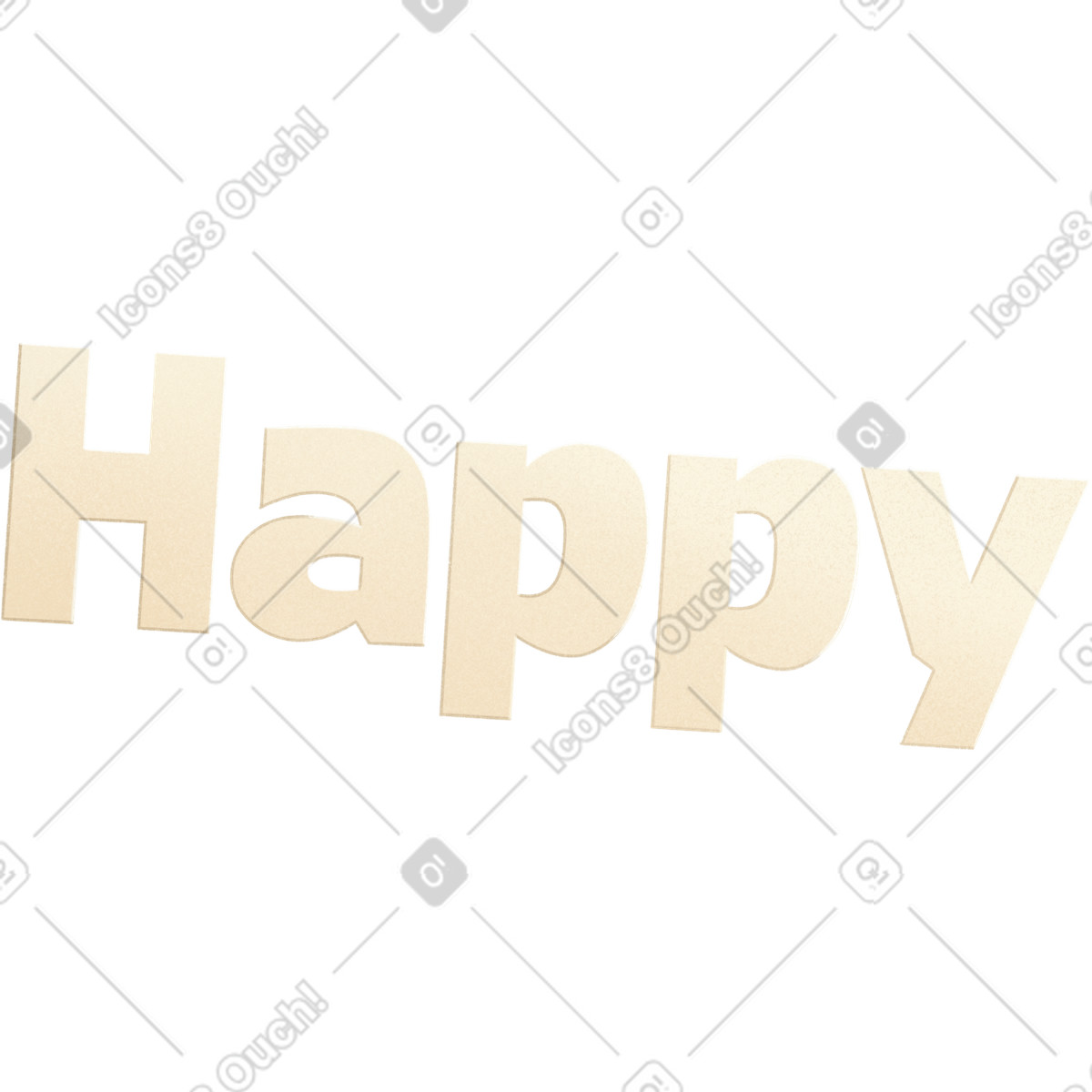 Testo felice illustrazione in stile Lettering scarica in PNG, SVG