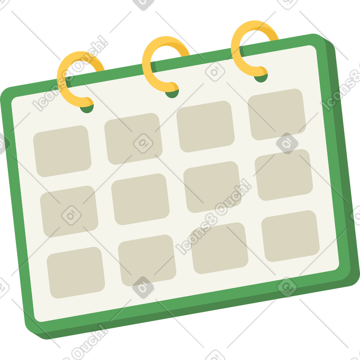 Ilustração de Calendário em no estilo Social para baixar em PNG, SVG