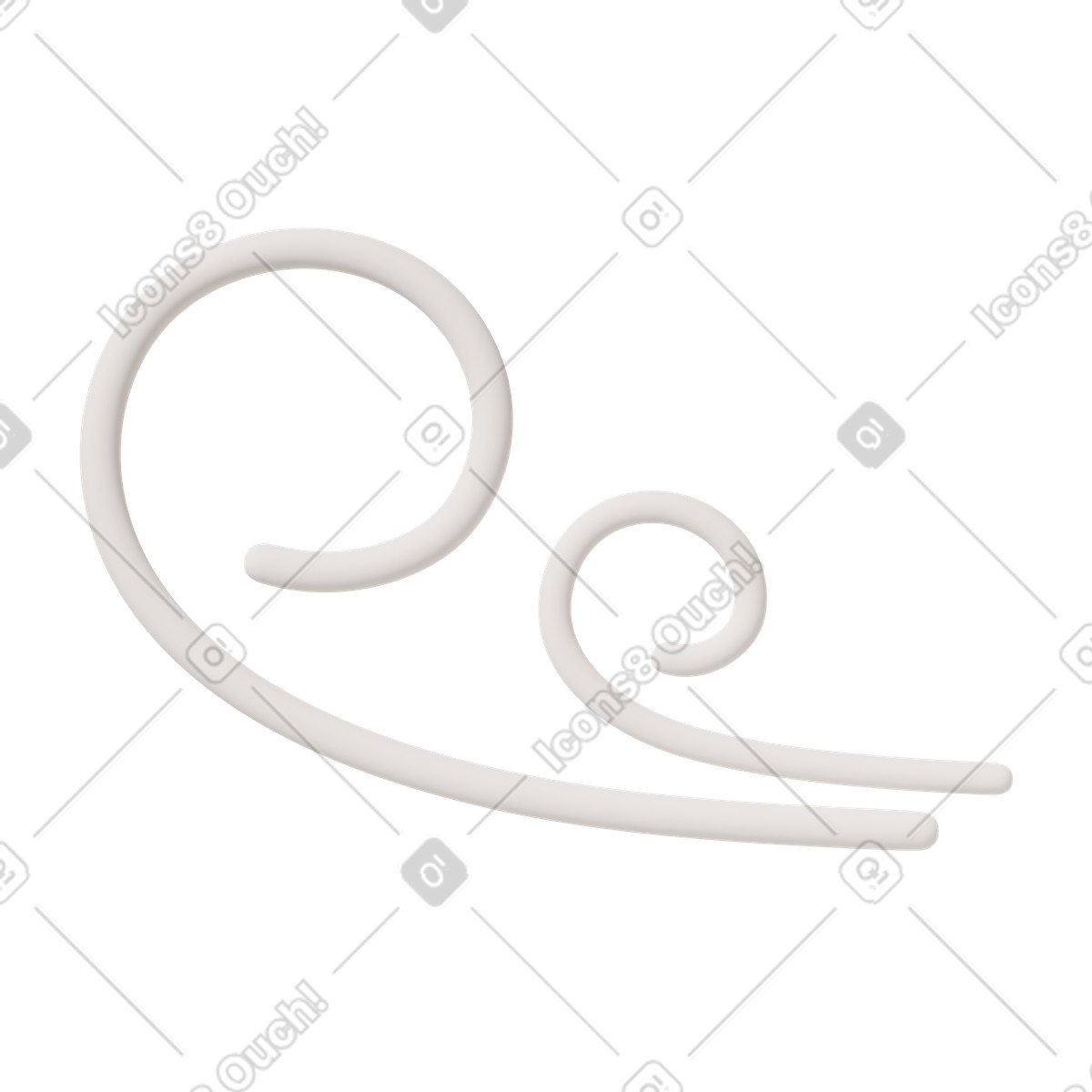 Nuvole di polvere illustrazione in stile 3D Casual life scarica in PNG, SVG