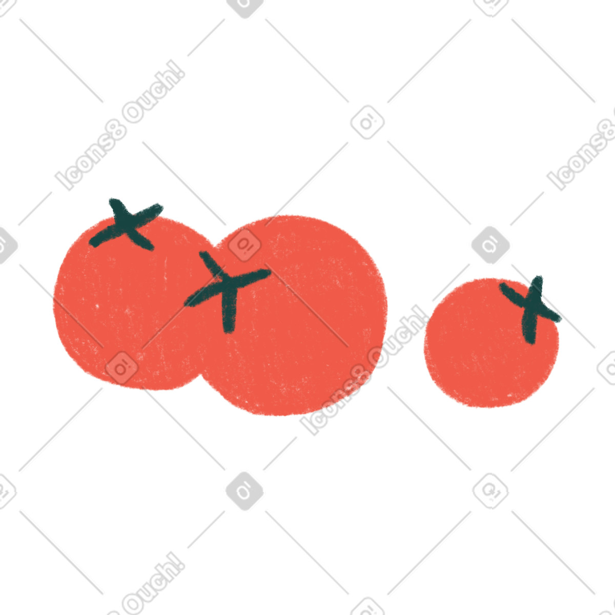 Cherry tomatoes illustration in Tutti style download in PNG, SVG