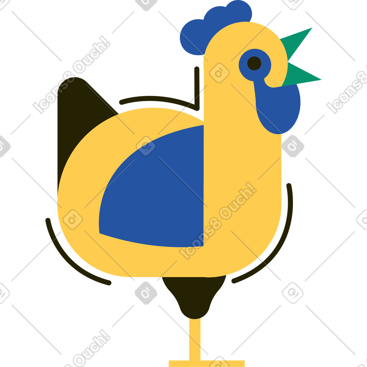 下载 Spot 风格的 Hen 插画，支持 PNG、SVG 格式