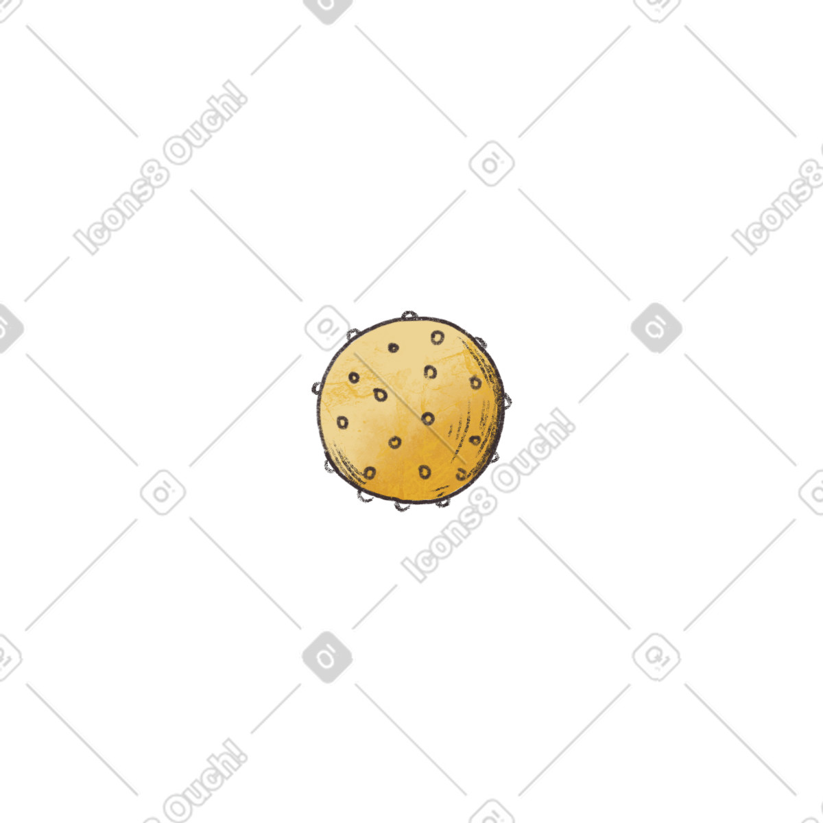 Ilustração de Yellow massage ball em no estilo Moments para baixar em PNG, SVG