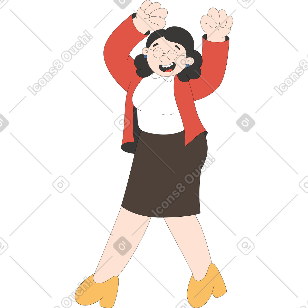 Sitcom スタイルの 踊る女性 のイラストをPNG、SVG形式でダウンロード