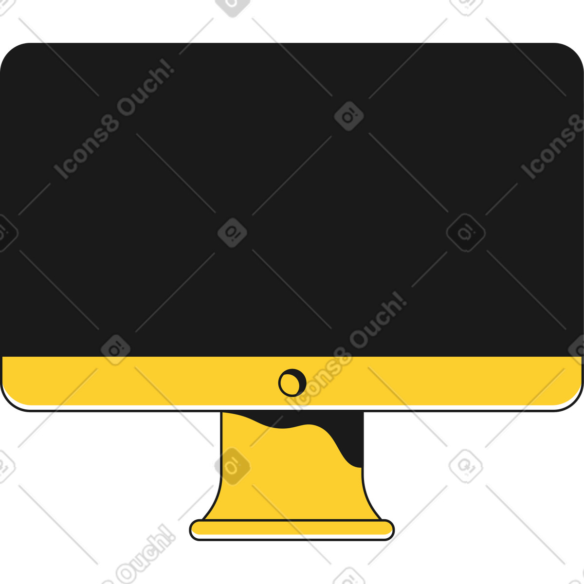 Schermo del computer illustrazione in stile Taxi scarica in PNG, SVG