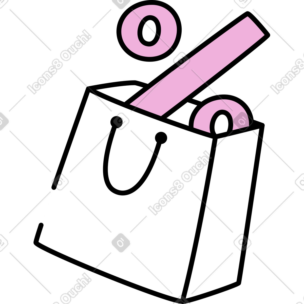 Ilustración Venta de paquetes en estilo Mochi a descargar en PNG y SVG