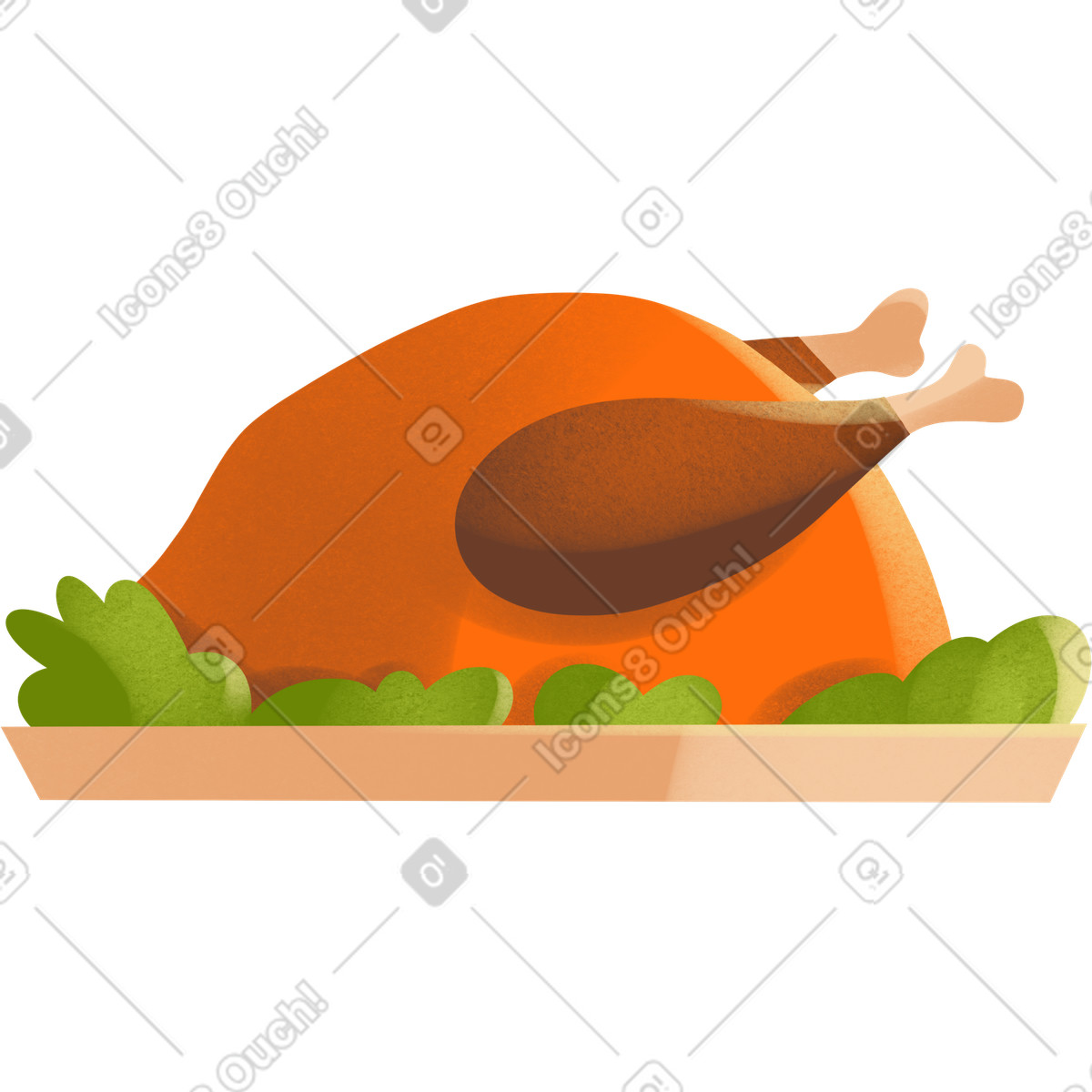 Thanksgiving turkey illustrazione in stile Shine scarica in PNG, SVG