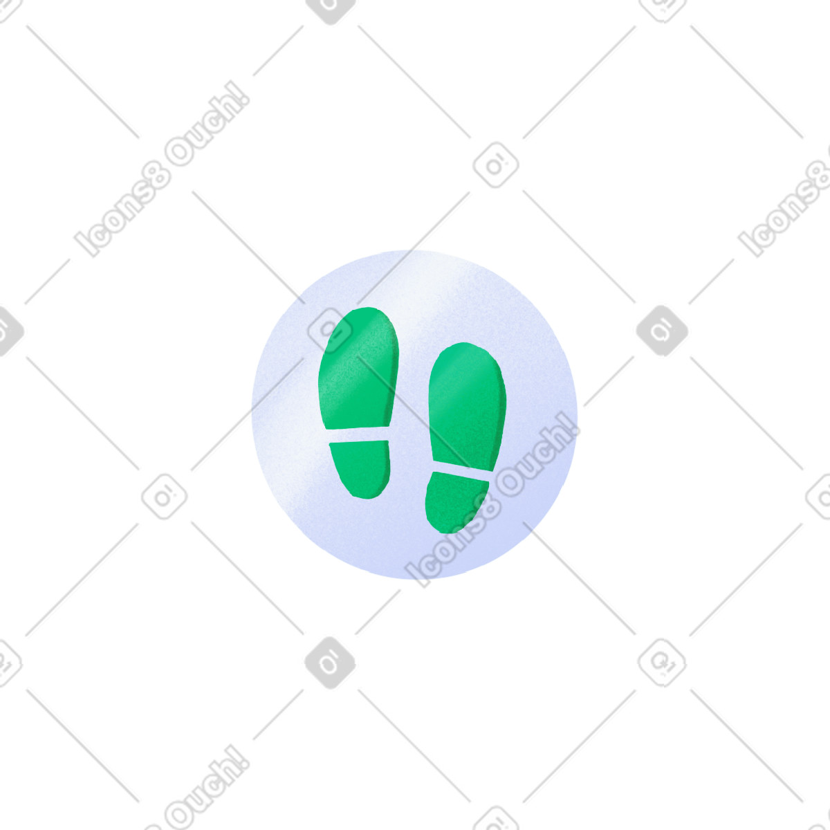 Icon with a boot print illustration in Smart style download in PNG, SVG