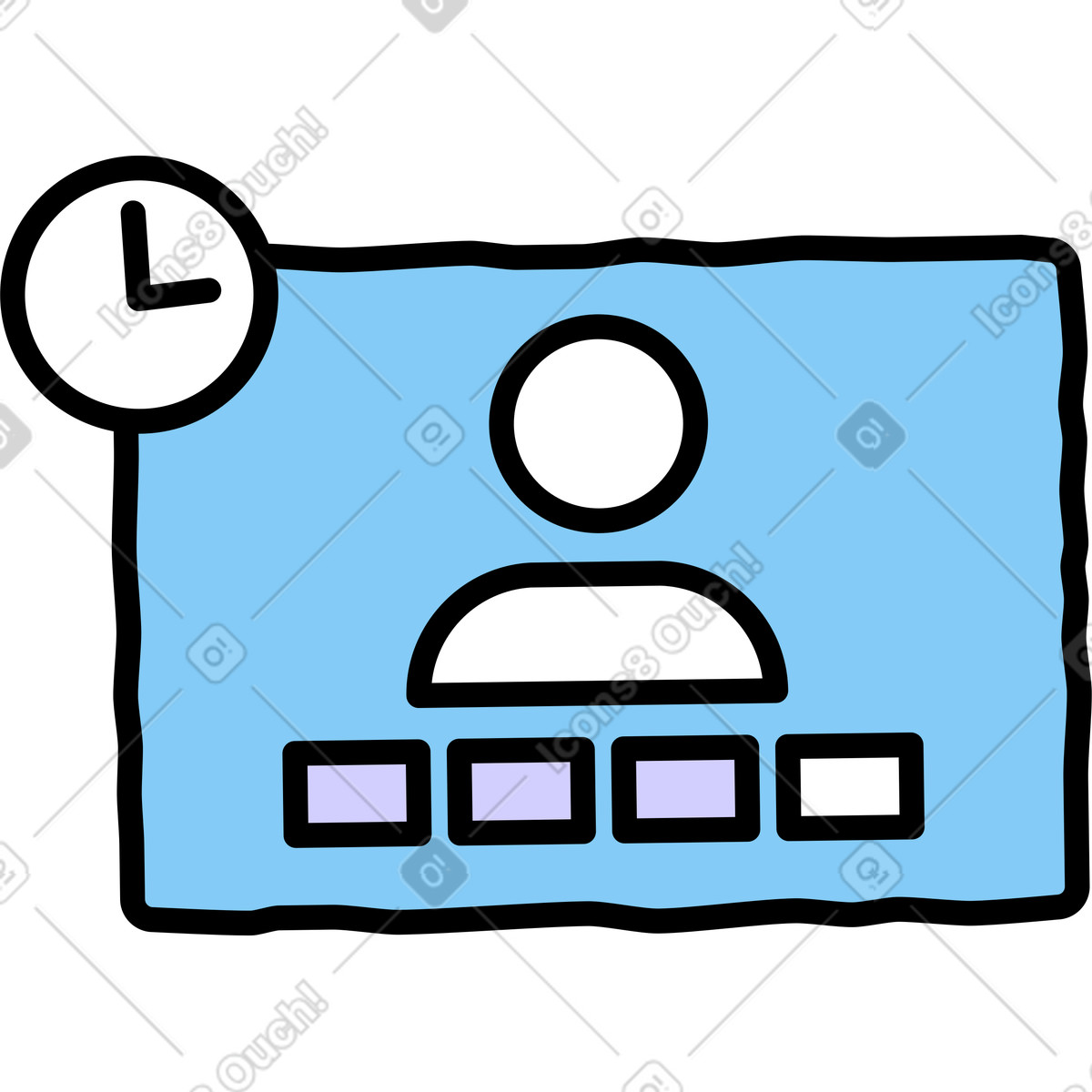 Time of the conference illustration in Notes style download in PNG, SVG