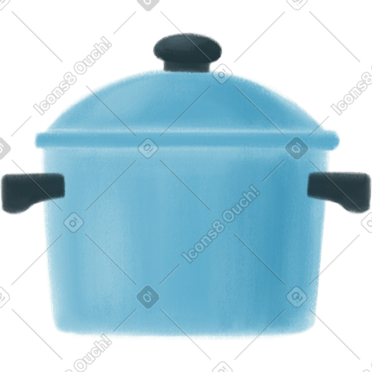 Pot illustration in Mushy style download in PNG, SVG