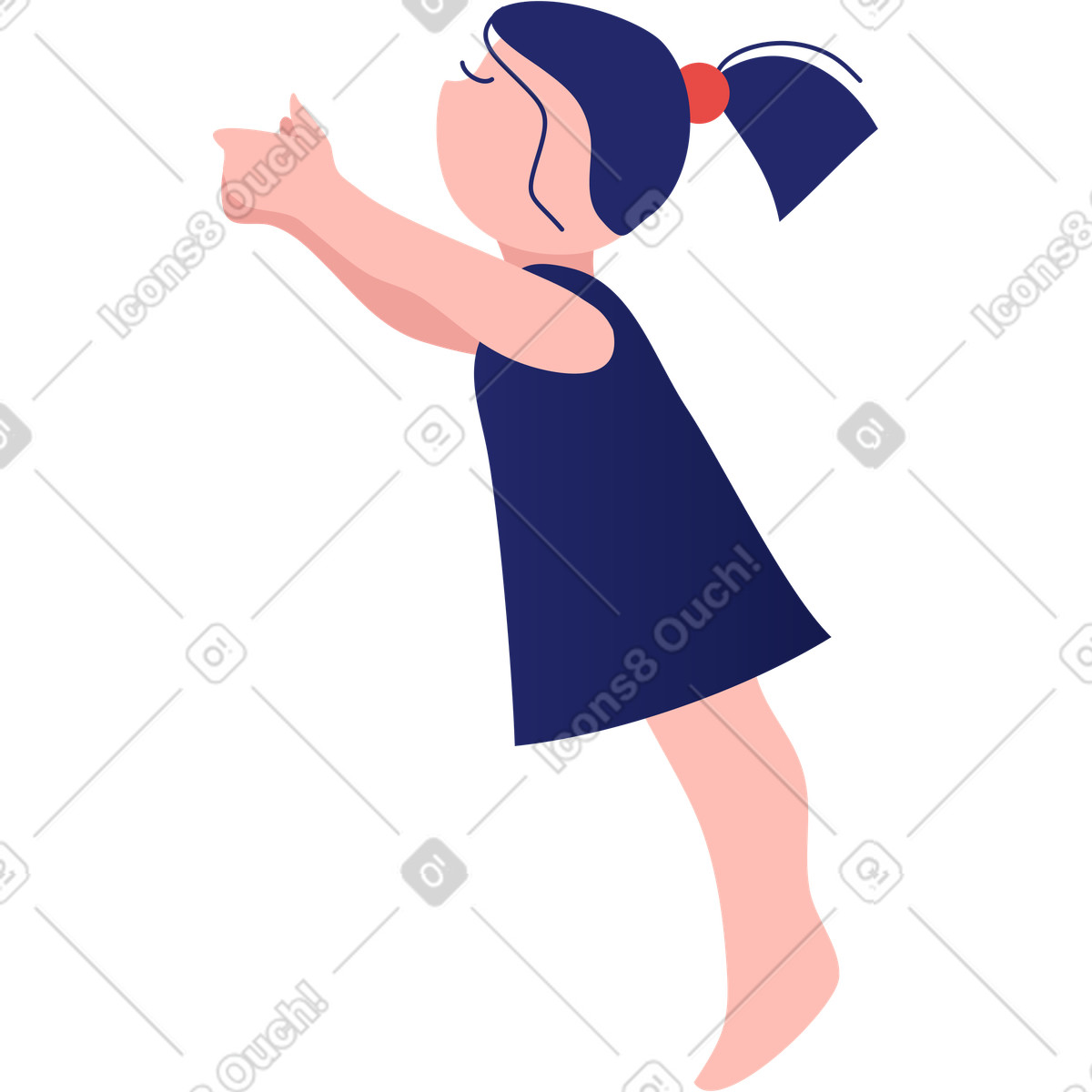 Kid illustration in Clip style download in PNG, SVG