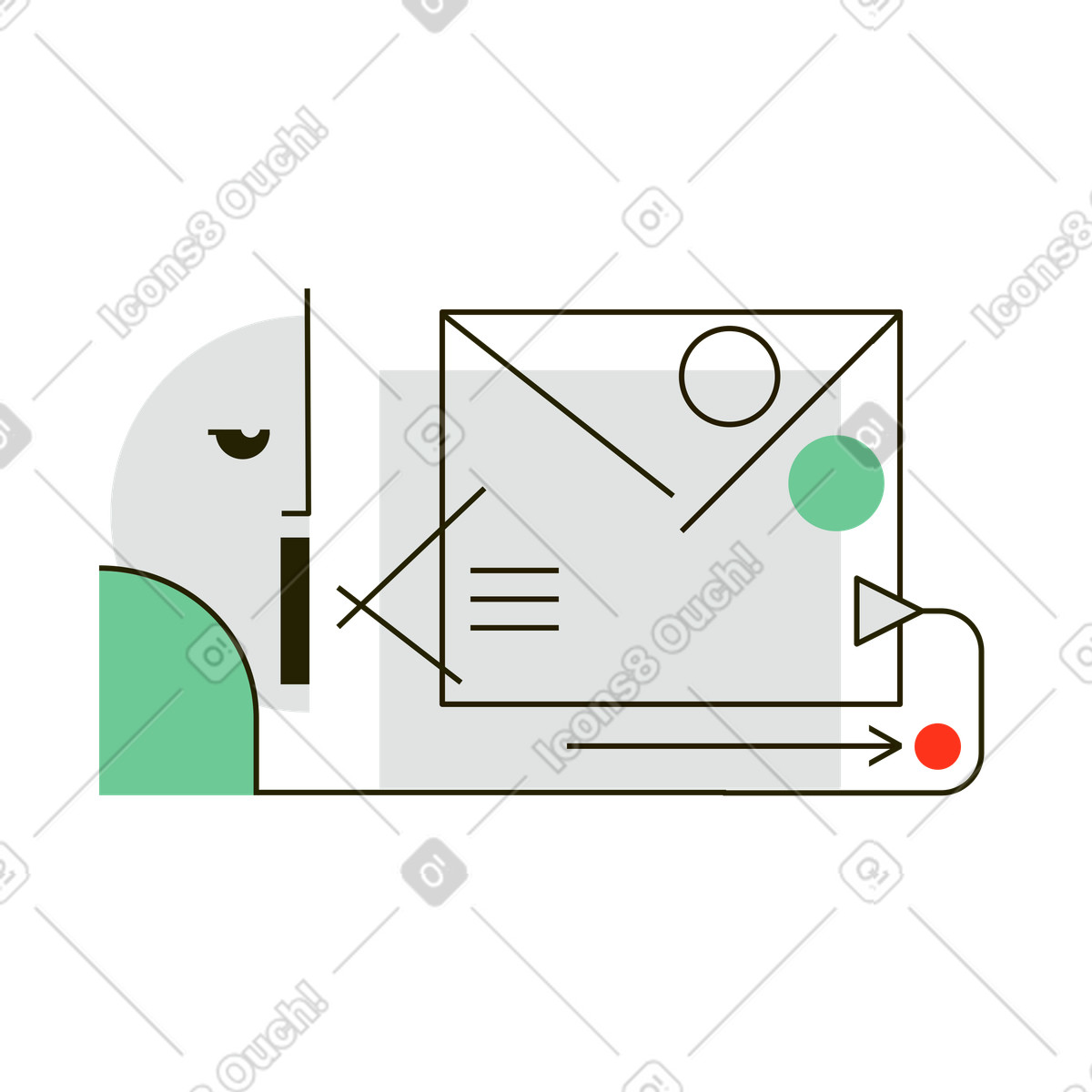下载 Geom 风格的 广告 插画，支持 PNG、SVG 格式