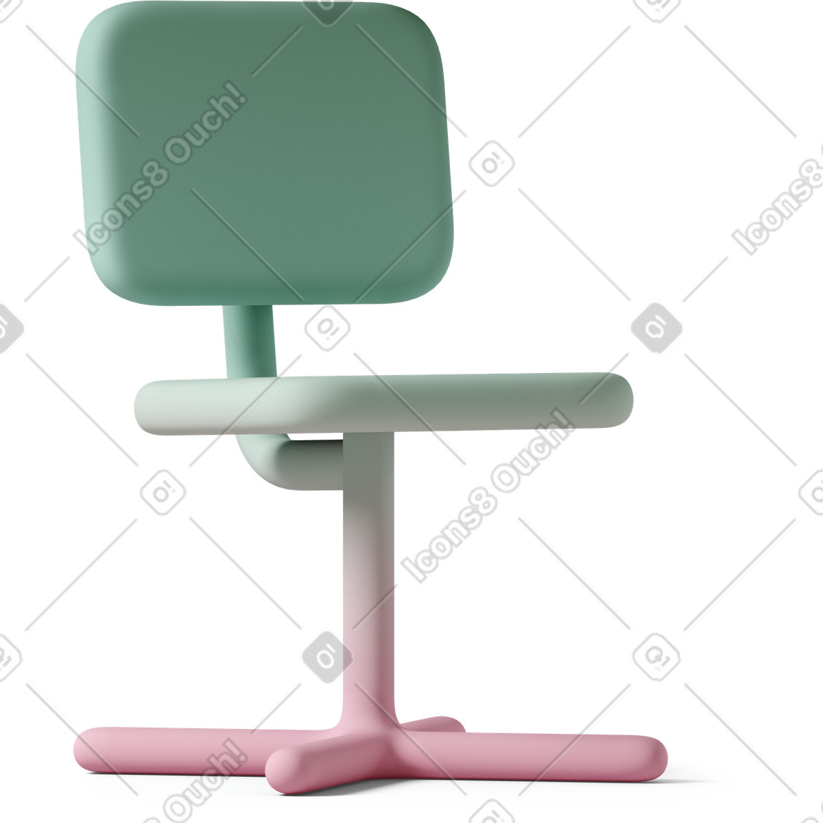 Ilustração de Gradient desk chair em no estilo 3D Casual life para baixar em PNG, SVG
