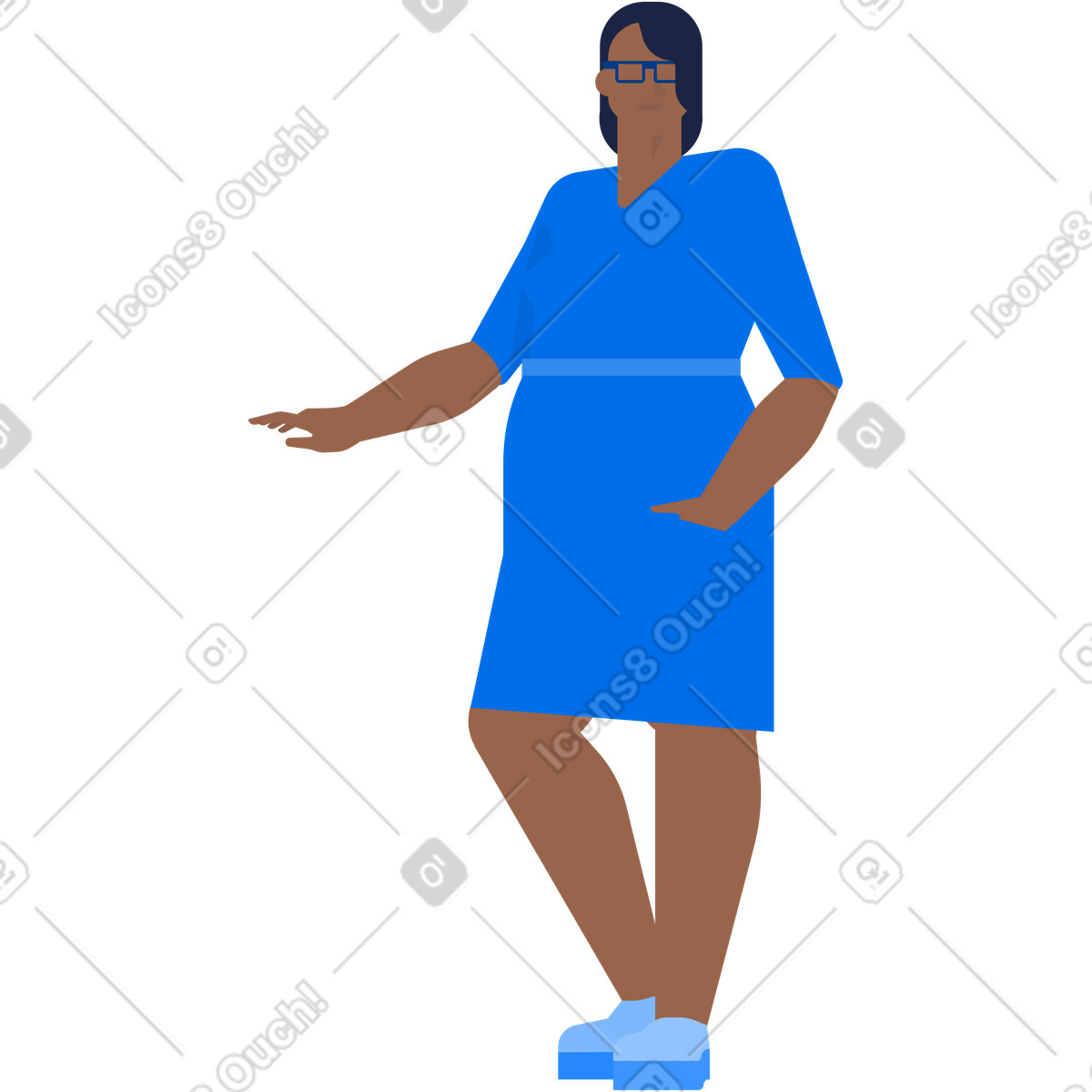 Illustration Femme shopping dans le style Urban à télécharger aux formats PNG, SVG