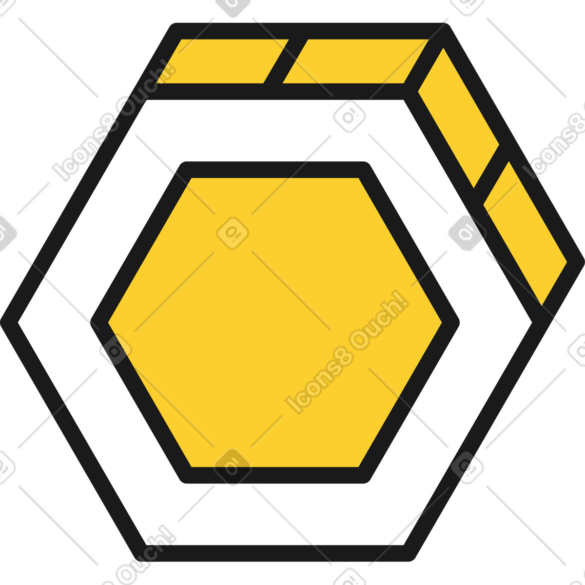 Ilustración Icono de enlace cadena en estilo Taxi a descargar en PNG y SVG