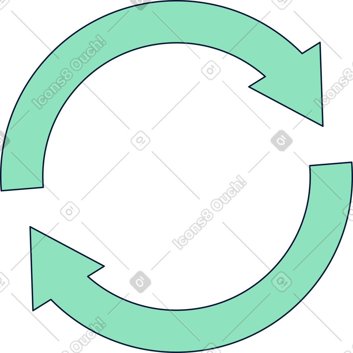 Ilustración Flechas circulares en estilo Neat a descargar en PNG y SVG