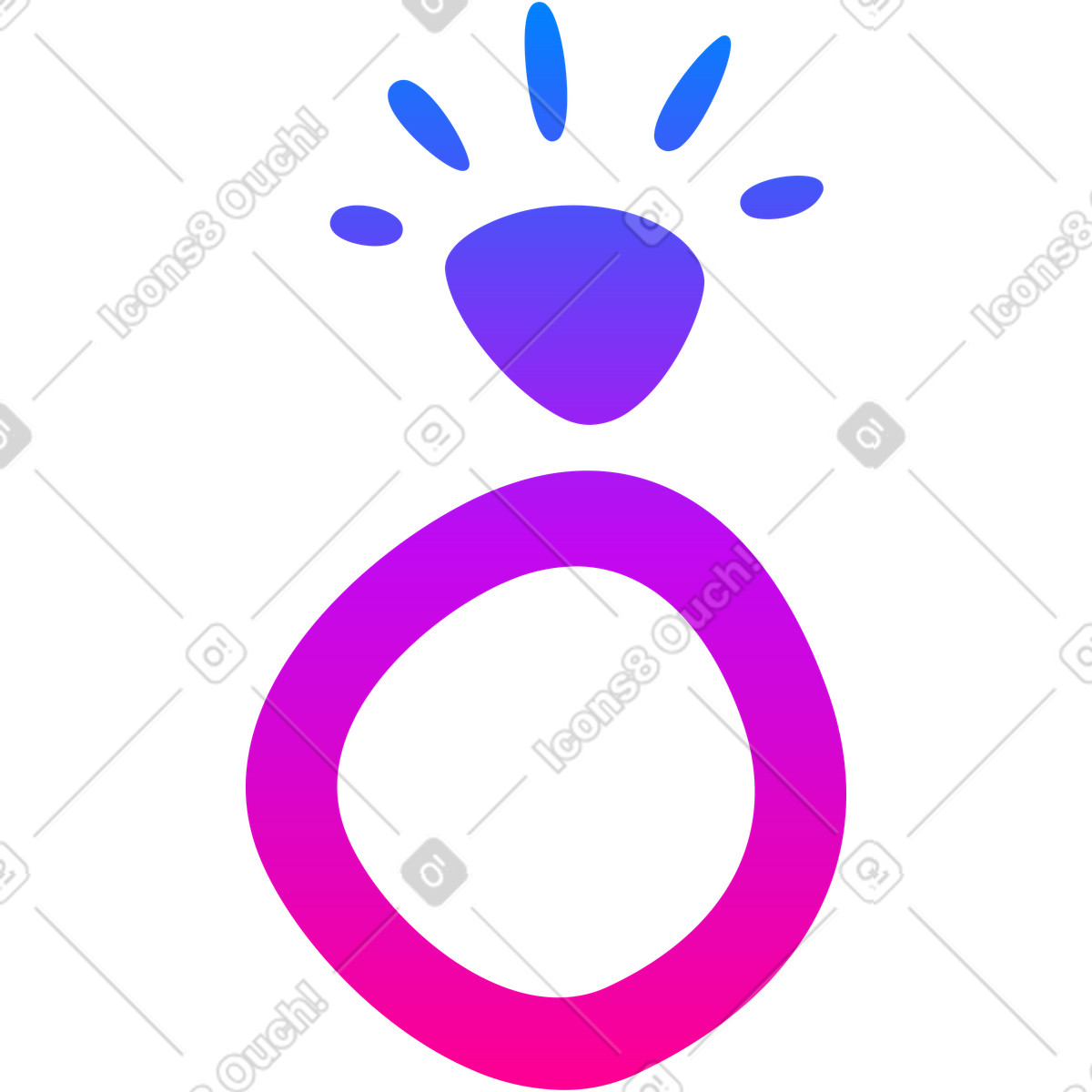 Ring illustration in Vibrant style download in PNG, SVG