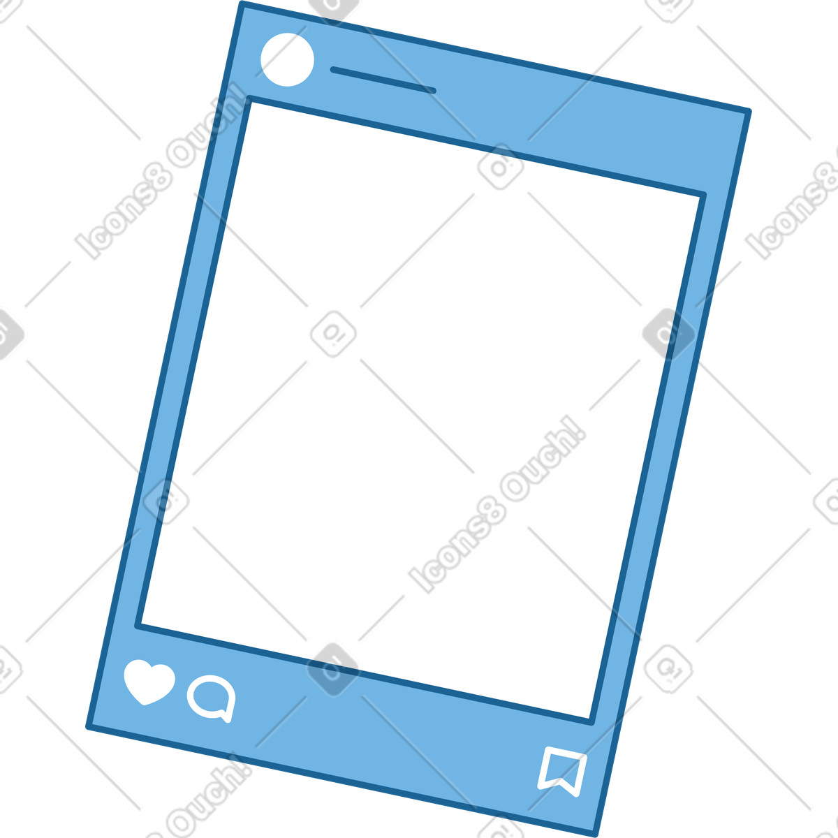 Cornice post sui social media illustrazione in stile Natty scarica in PNG, SVG