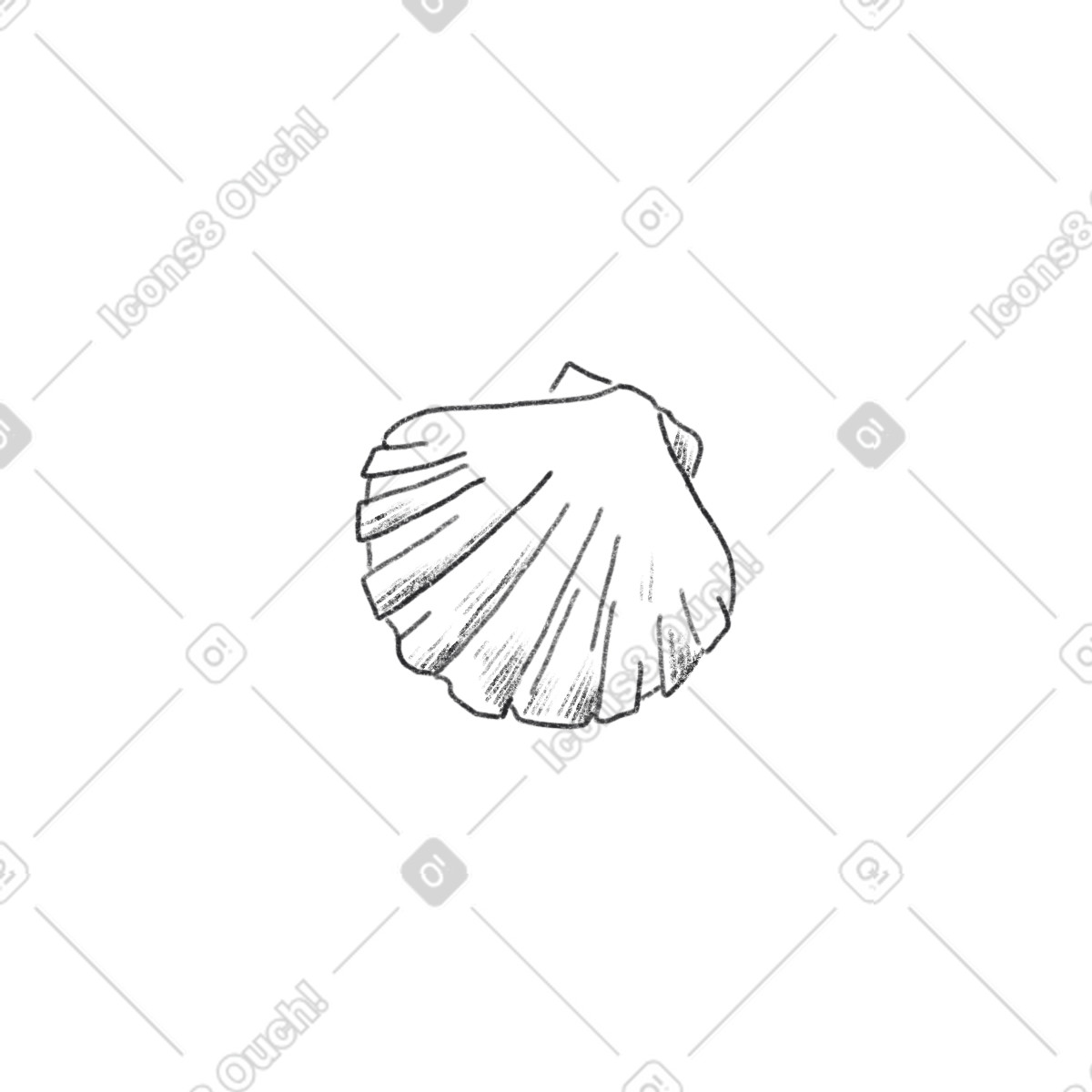 Moments スタイルの Seashell のイラストをPNG、SVG形式でダウンロード