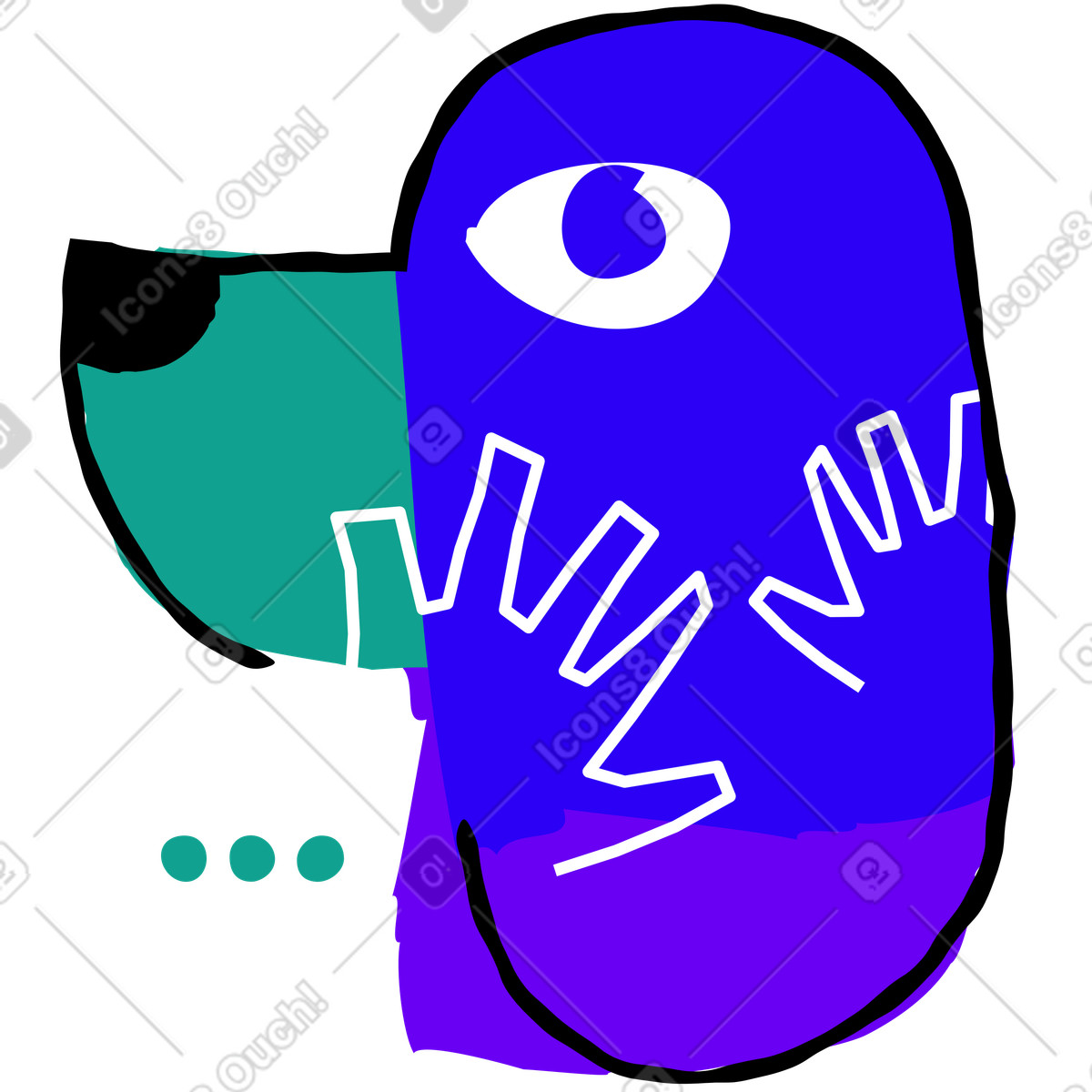 Ilustración Perro en estilo Puzzle a descargar en PNG y SVG
