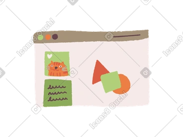 Profile page of ginger cat on website PNG, SVG
