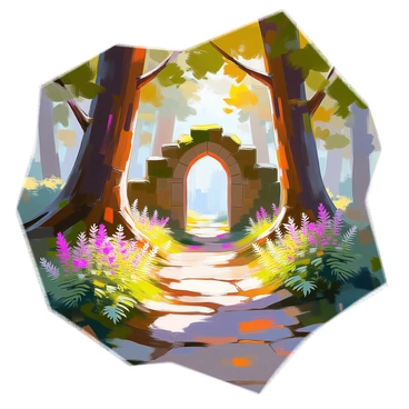 A narrow, hidden path winding deeper into a mysterious forest