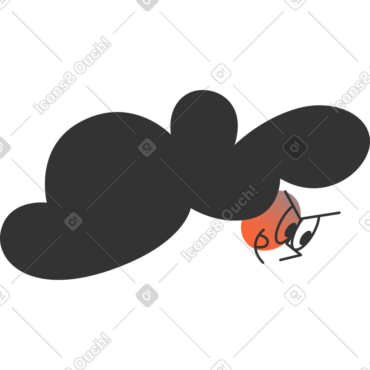Illustration Tête dans le style Crayon à télécharger aux formats PNG, SVG