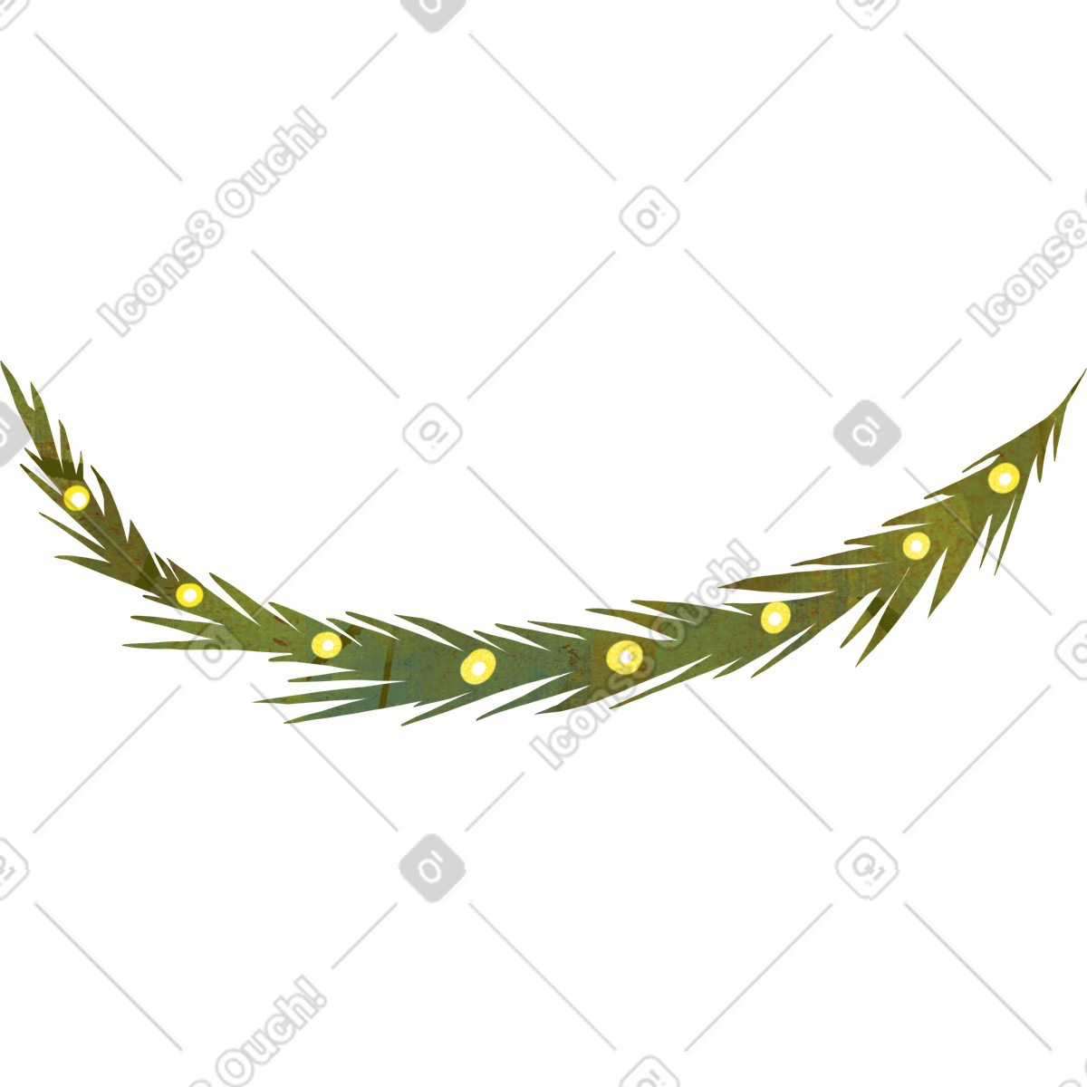 Spruce branch-Illustration im Fabulous-Stil als Download in PNG, SVG