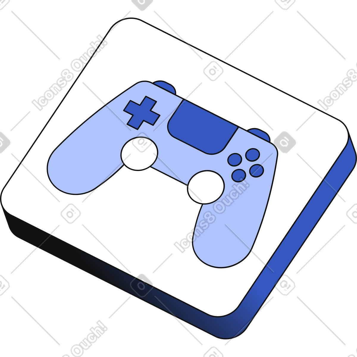Ilustração de Ícone do gamepad em no estilo Techny para baixar em PNG, SVG