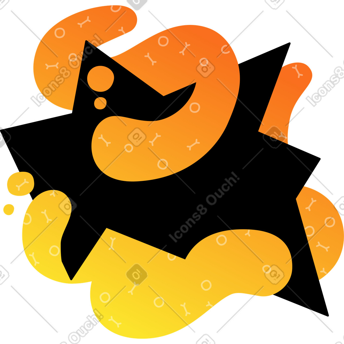Sfondo astratto arancione illustrazione in stile Rocky scarica in PNG, SVG
