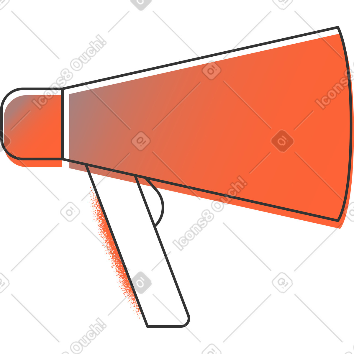 Illustration Mégaphone dans le style Crayon à télécharger aux formats PNG, SVG