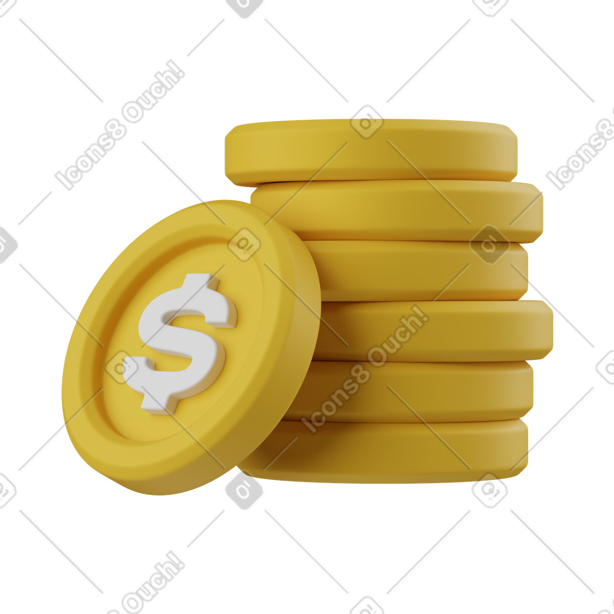 Coins illustration in PNG, SVG