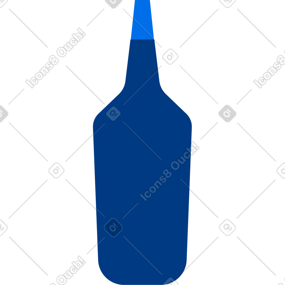 Large bottle of fast food sauce illustration in Urban style download in PNG, SVG