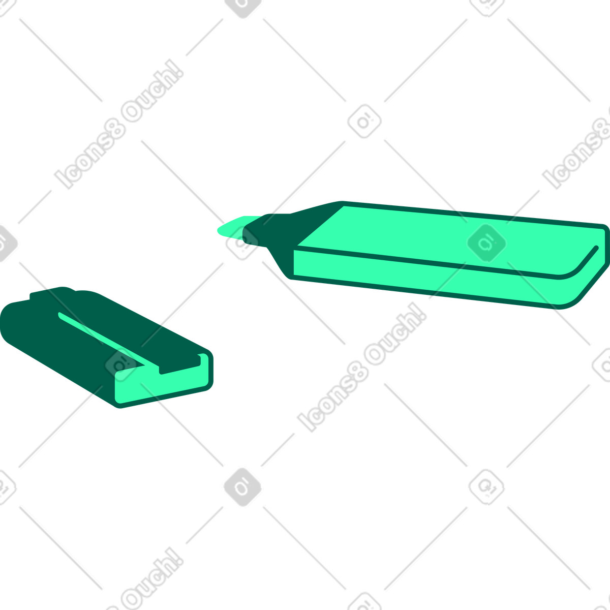 Ilustración Resaltador abierto en estilo Storyline a descargar en PNG y SVG
