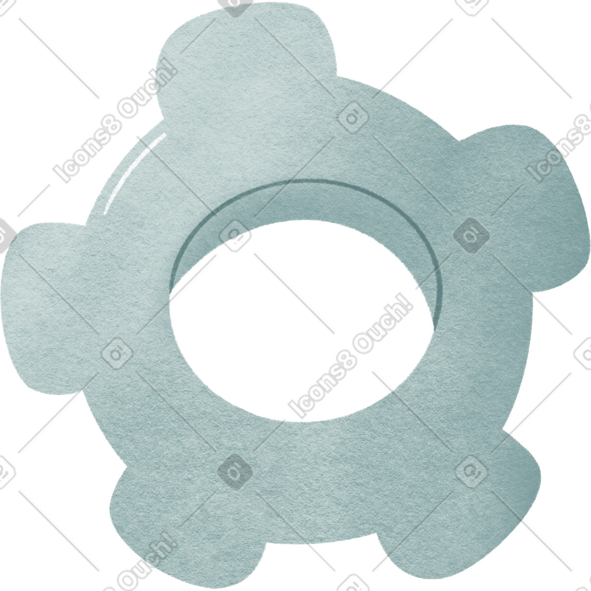 Illustration Blue gear dans le style Woolly à télécharger aux formats PNG, SVG