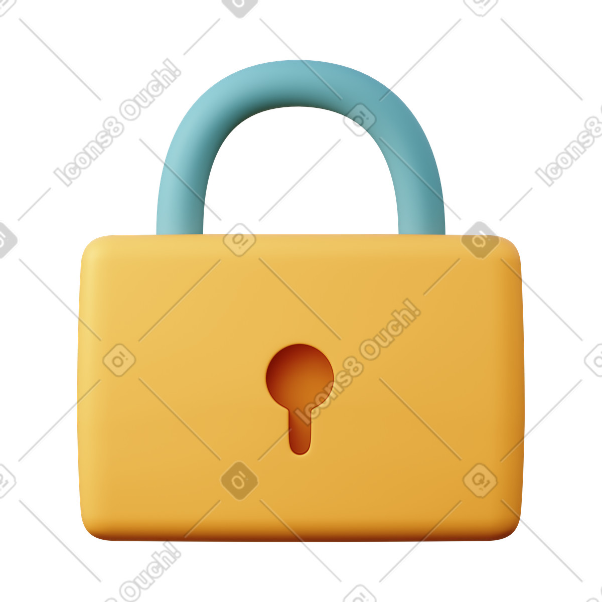 Иллюстрация Lock в стиле 3D Sugary — скачать в форматах PNG, SVG