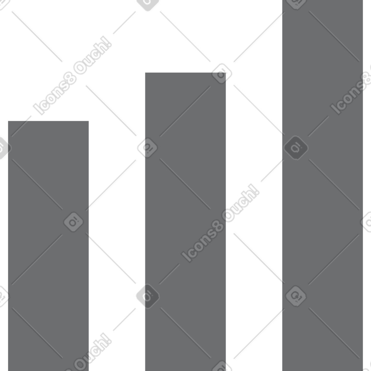 Ilustração de Ícone colunas do gráfico em no estilo Incut para baixar em PNG, SVG