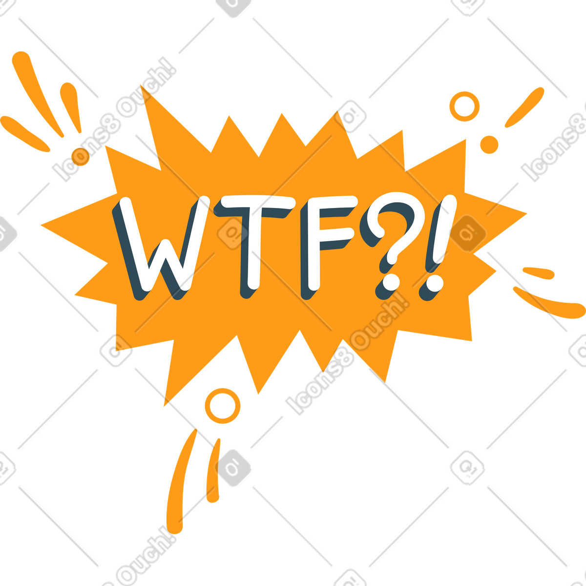 Wtf illustrazione in stile Kingdom scarica in PNG, SVG