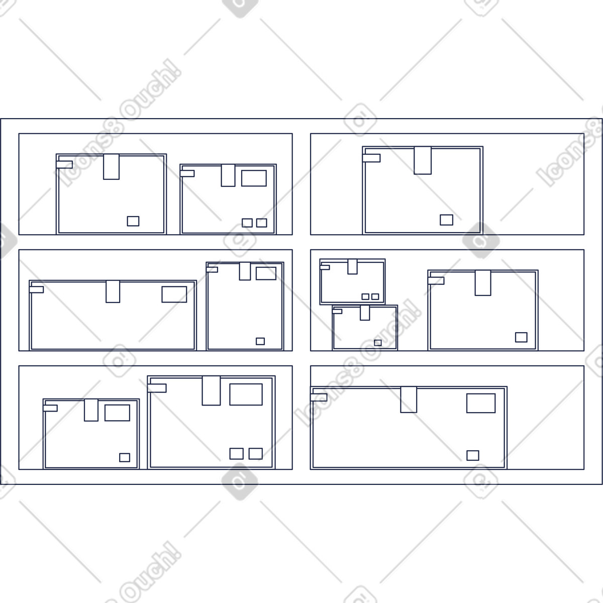 Linea di stoccaggio illustrazione in stile Urban Line scarica in PNG, SVG