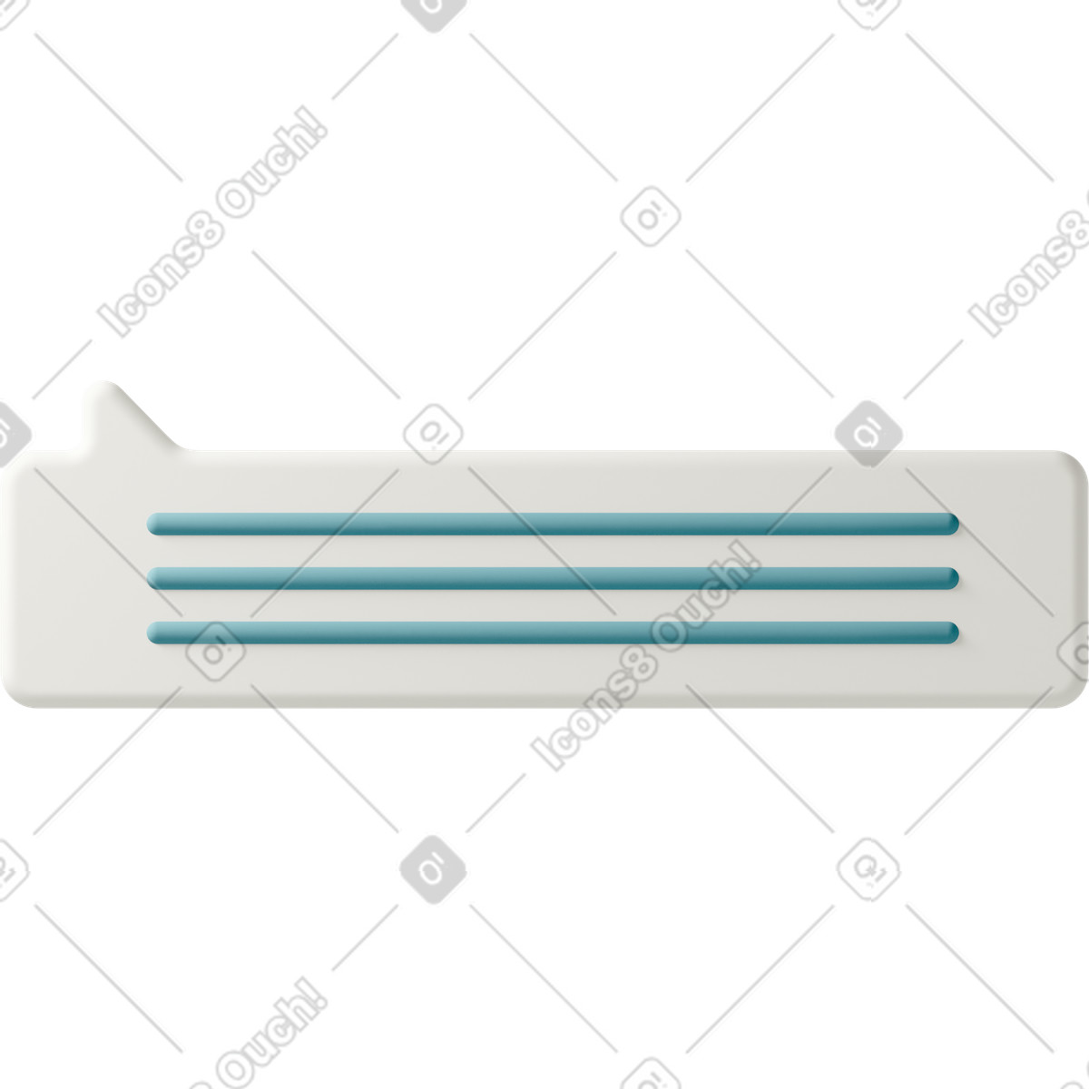 Ilustração de Message bubble up right em no estilo 3D Casual life para baixar em PNG, SVG